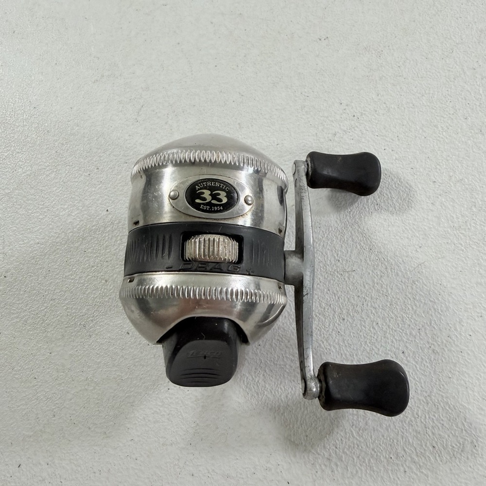 Vintage Zebco Authentic 33 Spin Cast Fishing Reel 33J-A6 AS IS FOR PARTS READ